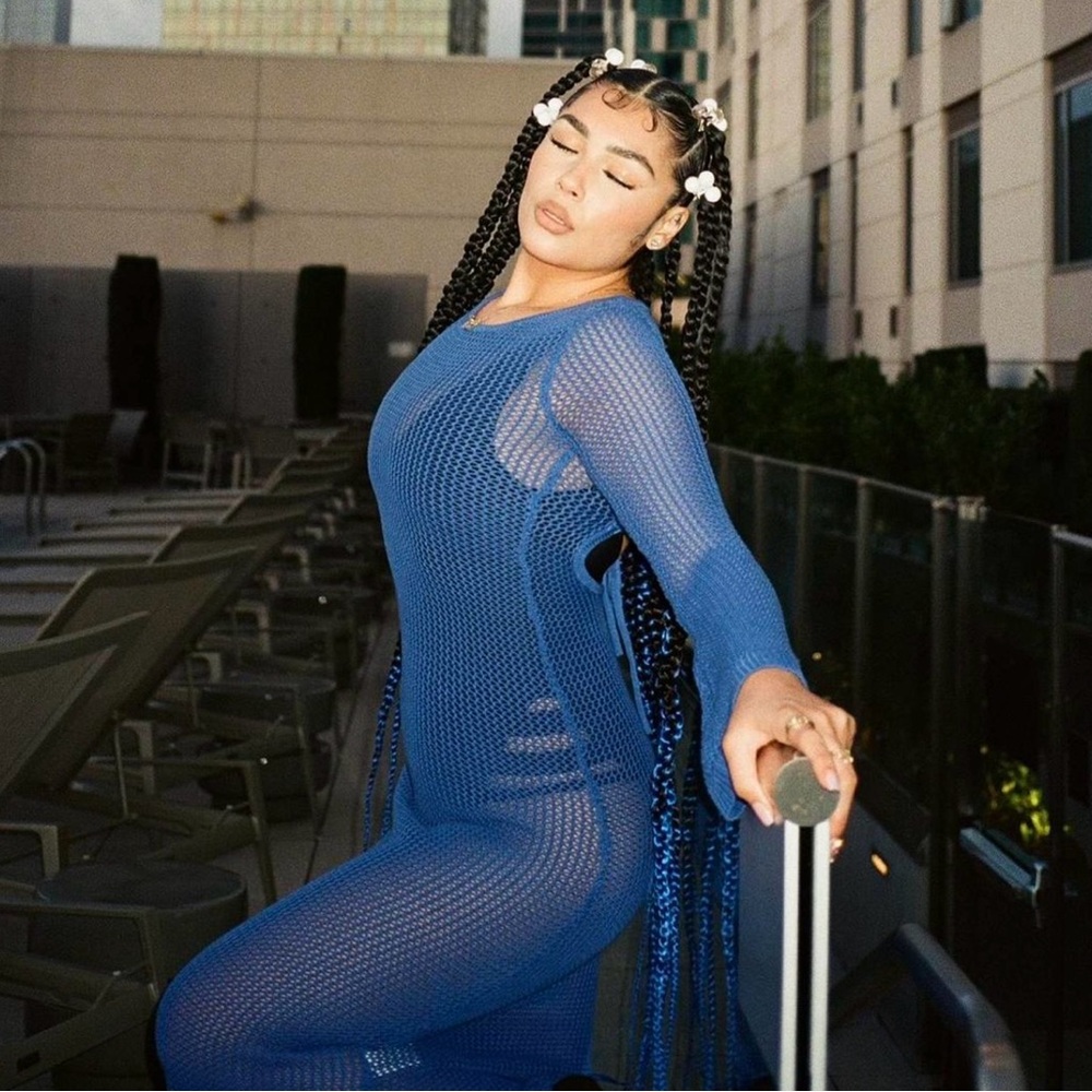 Brand New - Blue Mesh Jumpsuit